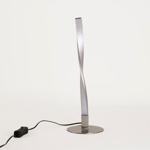 FORLIGHT Sobremesa Benta LED 2.5W Blanco Neutro 4000K On-Off Níquel Satinado, Blanco Opal Lámpara de Mesa LED de Bajo Consumo