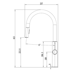 Mitigeur cuisine avec douchette extractible 2 jets, noir mat (SATBSD286C)