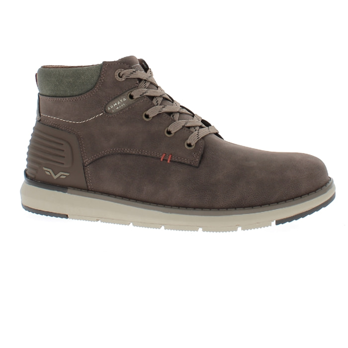 Armata di Mare Scarpe Uomo Stivaletti Casual Stringati con Soletta Rimovibile in Memory Foam AMU W24M602 Dk Brown
