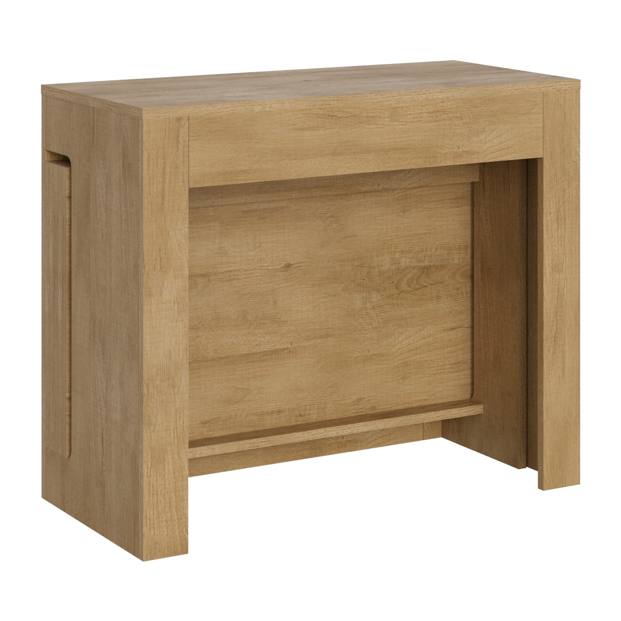 Consola extensible 90x42/302 cm Evolve Roble Natural extensiones internas