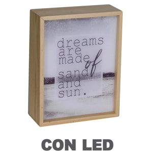 Lampada led con scritte cm20x8h26