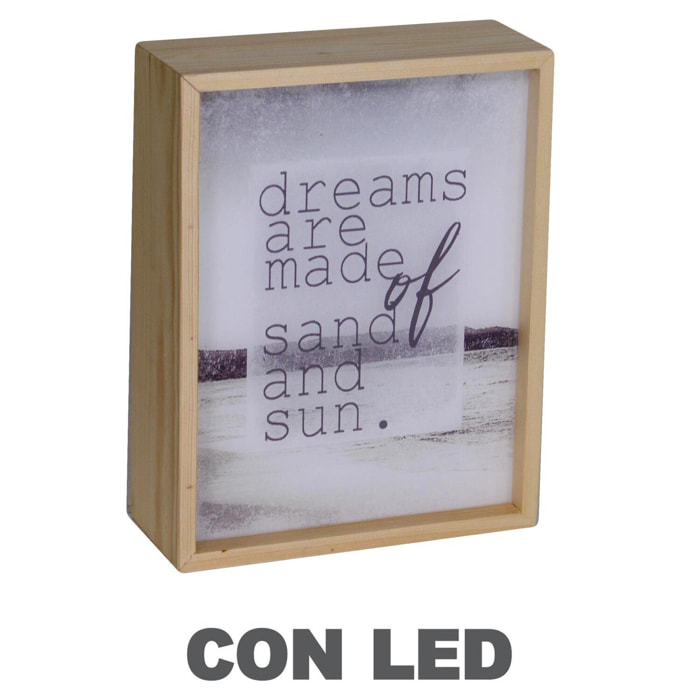 Lampada led con scritte cm20x8h26