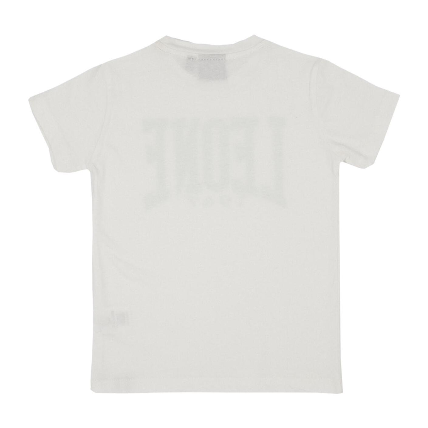 Camiseta básica de manga corta niño logo grande