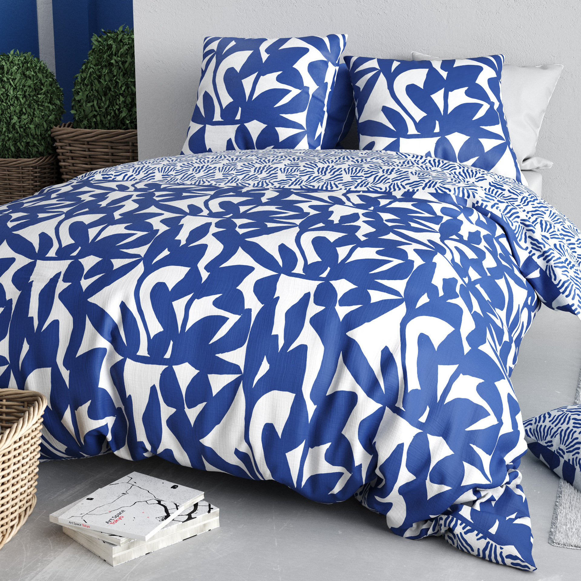 Parure Housse De Couette 3pcs 100% Coton 57 Fils NEREIDE