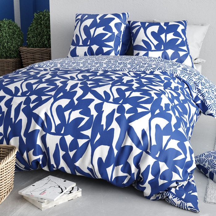 Parure Housse De Couette 3pcs 100% Coton 57 Fils NEREIDE