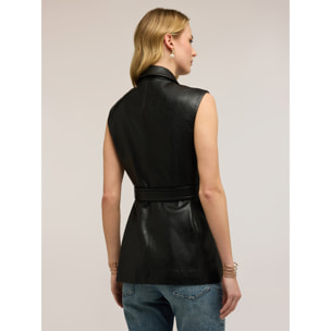 Motivi - Gilet con cintura e tasche - Nero