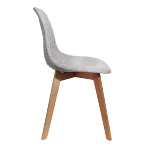 Chaise Grosse Maille Grise - Lot De 2