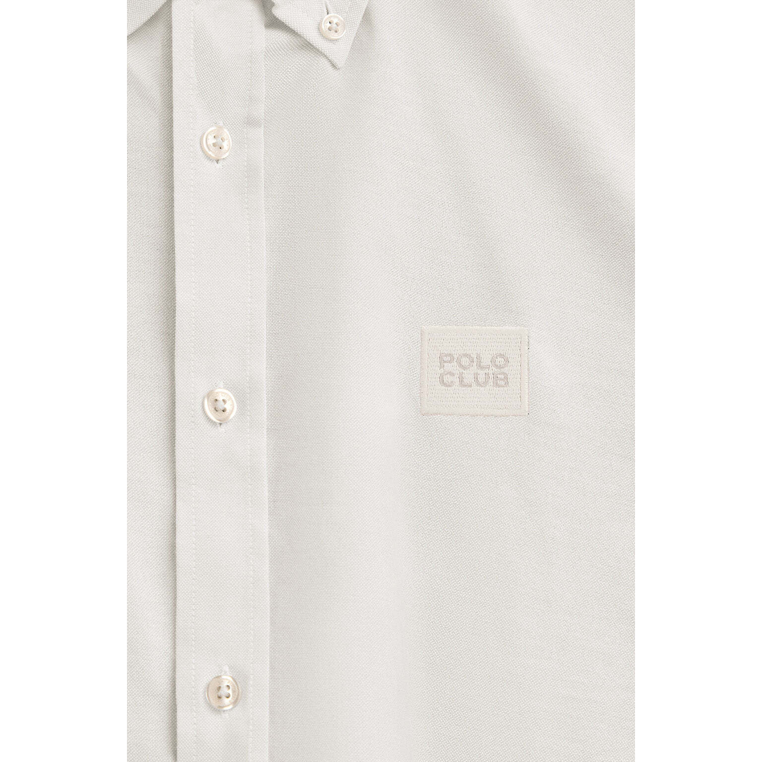 Camisa color crudo de corte regular y cuello abotonado con logo Polo Club