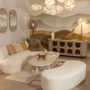 Voilier décoratif en orme massif