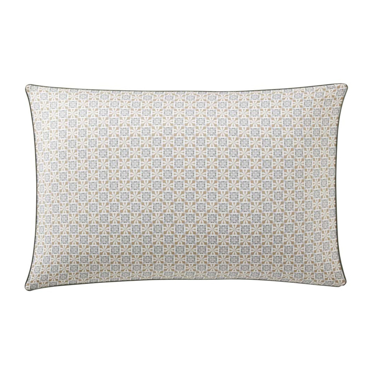 Taie d'oreiller imprimée en percale de coton, GALADRIEL, Beige