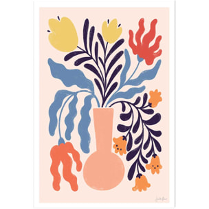 Poster julie fleurs Affiche seule