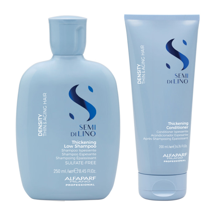 ALFAPARF MILANO kit Semi Di Lino Thickening Low Shampoo 250ml + Conditioner 200ml
