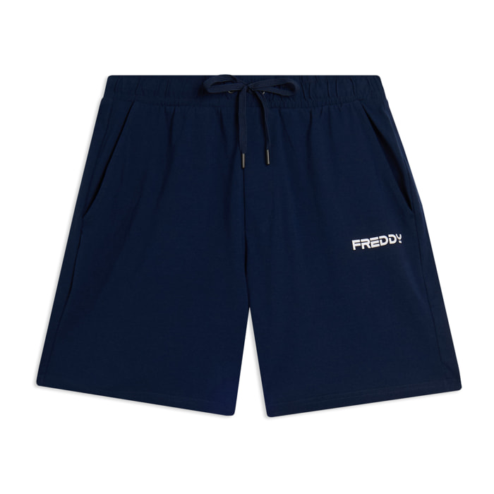 Pantaloni corti a metà coscia in jersey stretch