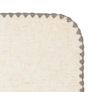 Set de table effet lin Sandrine 45x30cm gris
