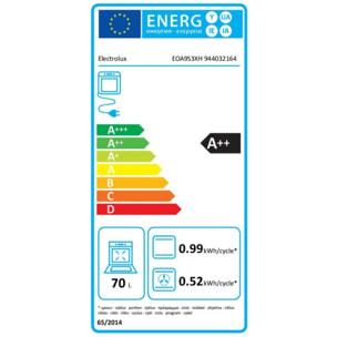 Four encastrable fonction vapeur ELECTROLUX EOA9S3XH Cuisson Sous-vide et Hydrolyse 70L
