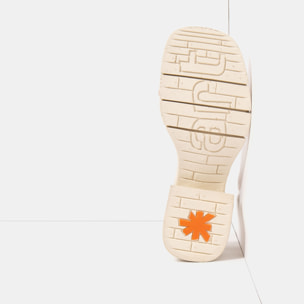 Sandalias con tacón 2062 NOBUCK CREAM-PORCELANA / VARSOVIA color Cream-porcelana