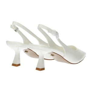 Décolleté sling back Donna Tata Italia Bianco