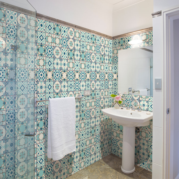 Stickers muraux - Sticker Mural Carrelage adhésif Cuisine Salle de Bain - 60 STICKERS CARRELAGES AZULEJOS VINCIANO