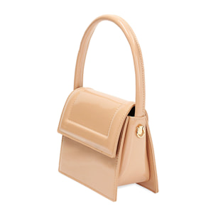 Mini bag donna nude in vernice