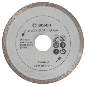 Disque diamant pour carrelage BOSCH Ø110 mm - 2607019471