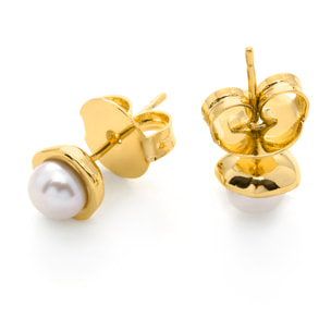 Pendientes Oha acabado oro amarillo 18k