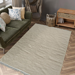 Tapis kilim fait main en laine motif uni NOBI