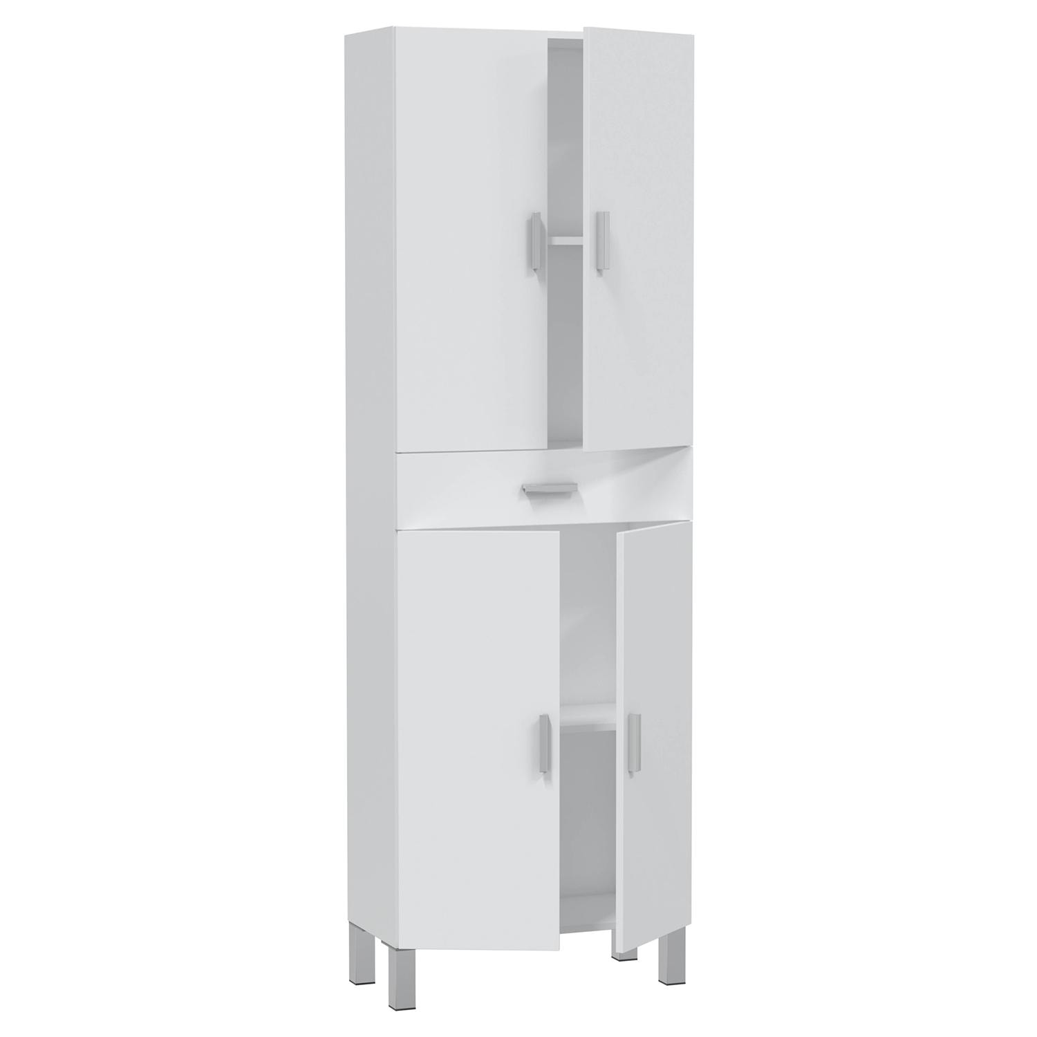 Columna de baño Alise 2p color Blanco Lacado, 30 cm (ancho) x 25 cm (fondo) x 150 cm (alto)