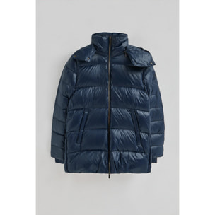 Chaqueta de plumas Ofelia azul marino con logo Polo Club