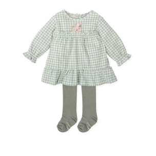 VESTIDO CON LEOTARDOS AGUAMARINA - Aguamarina