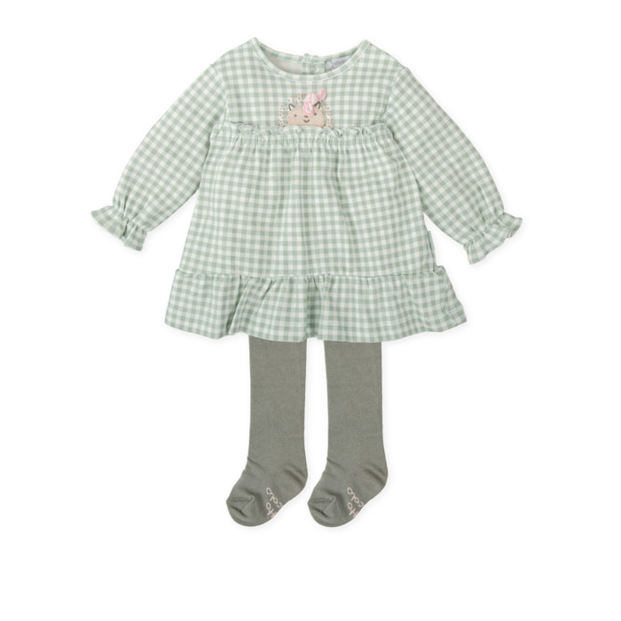 VESTIDO CON LEOTARDOS AGUAMARINA - Aguamarina