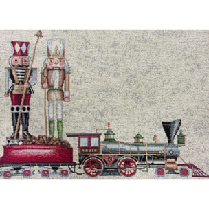 Runner Natalizio Tessuto Gobelin Disegno Soldatino 45x140