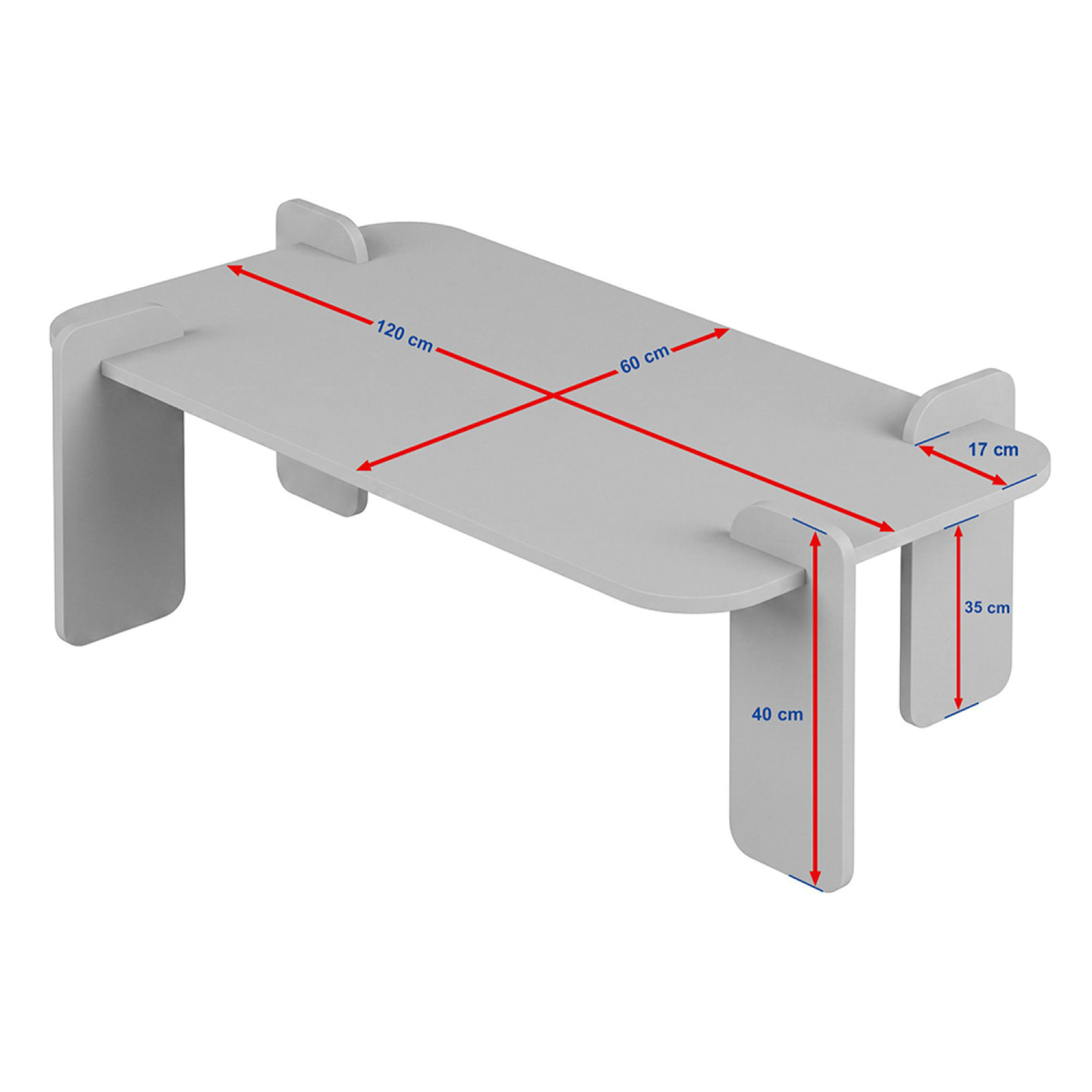 Table basse rectangulaire effet noyer 120cm JAVA
