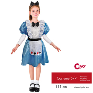 Alice Wonderland Costume Carnevale Travestimento Bambina