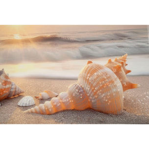 STAMPA DIPINTA SU TELA LACCATA BEACH C/CORNICE -B- CM 152X4X52