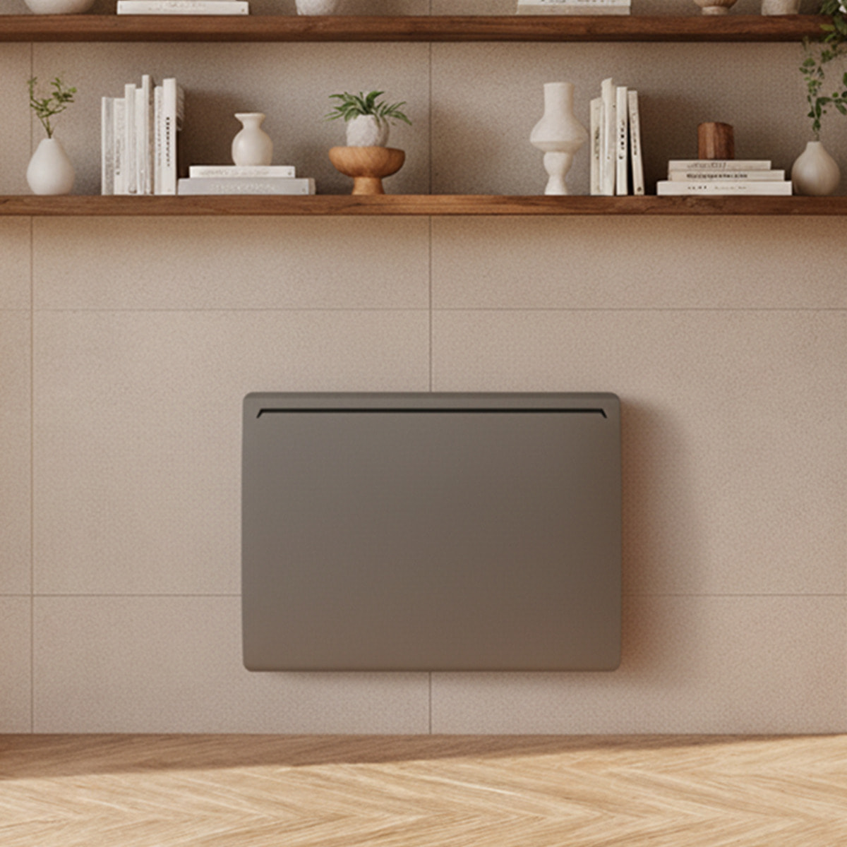 Radiateur a inertie ceramique 1000W Horizontal et bombe Gris