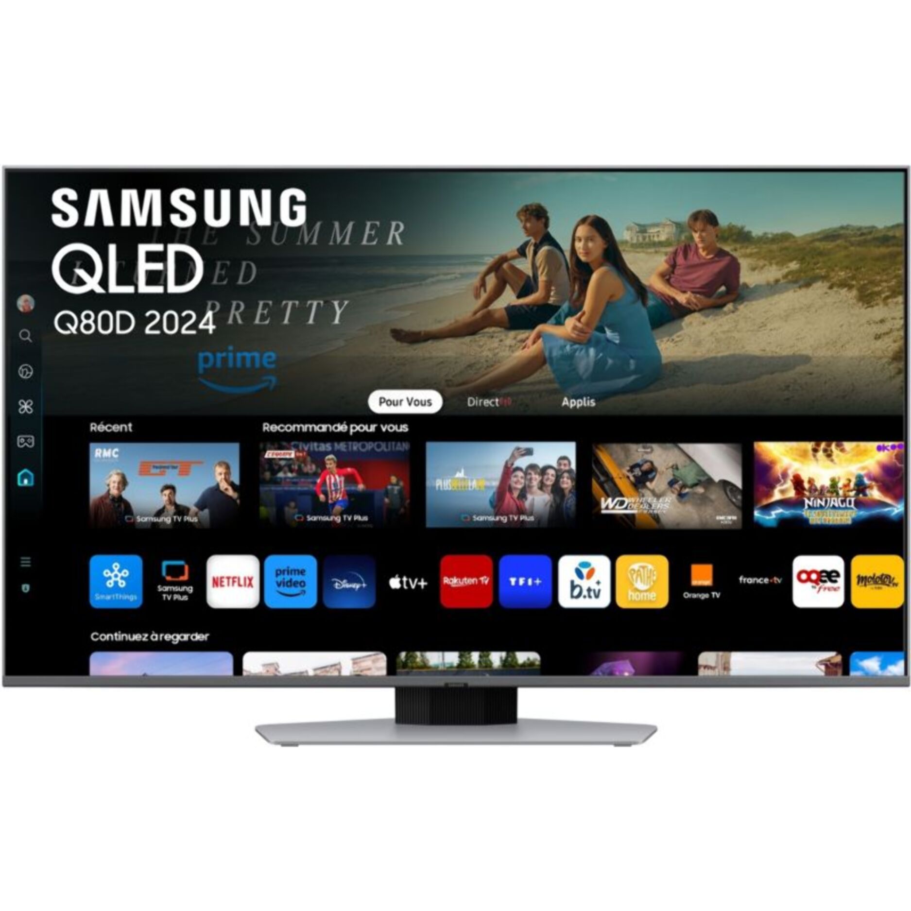 TV QLED SAMSUNG TQ50Q80D 4K AI Smart TV 2024