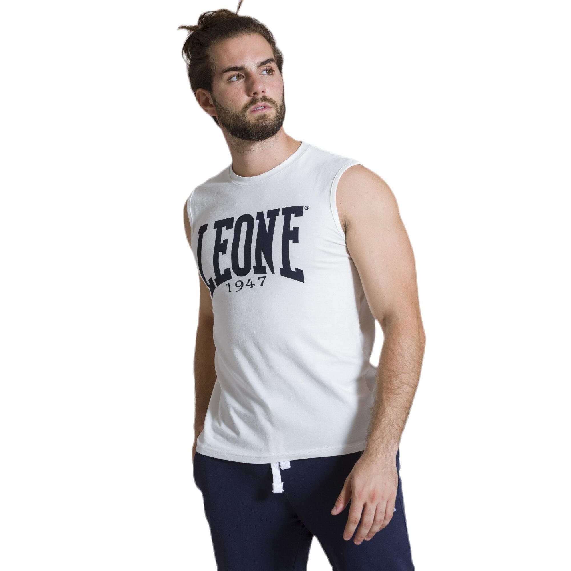 Camiseta de hombre Leone Basic de algodón sin mangas