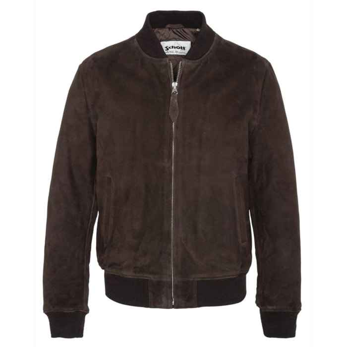 LC3017 SUEDE BOMBER JACKET GOATSKIN SUEDE Marrone