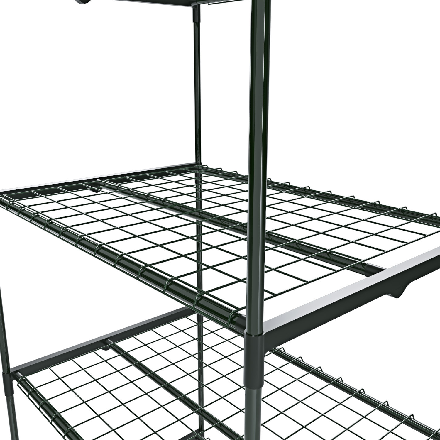 Serra A 4 Ripiani Da Giardino Per Orto Telaio In Acciaio Verniciato Telo In PVC Trasparente Porta Avvolgibile Apertura A Cerniera 69x49x160 Cm