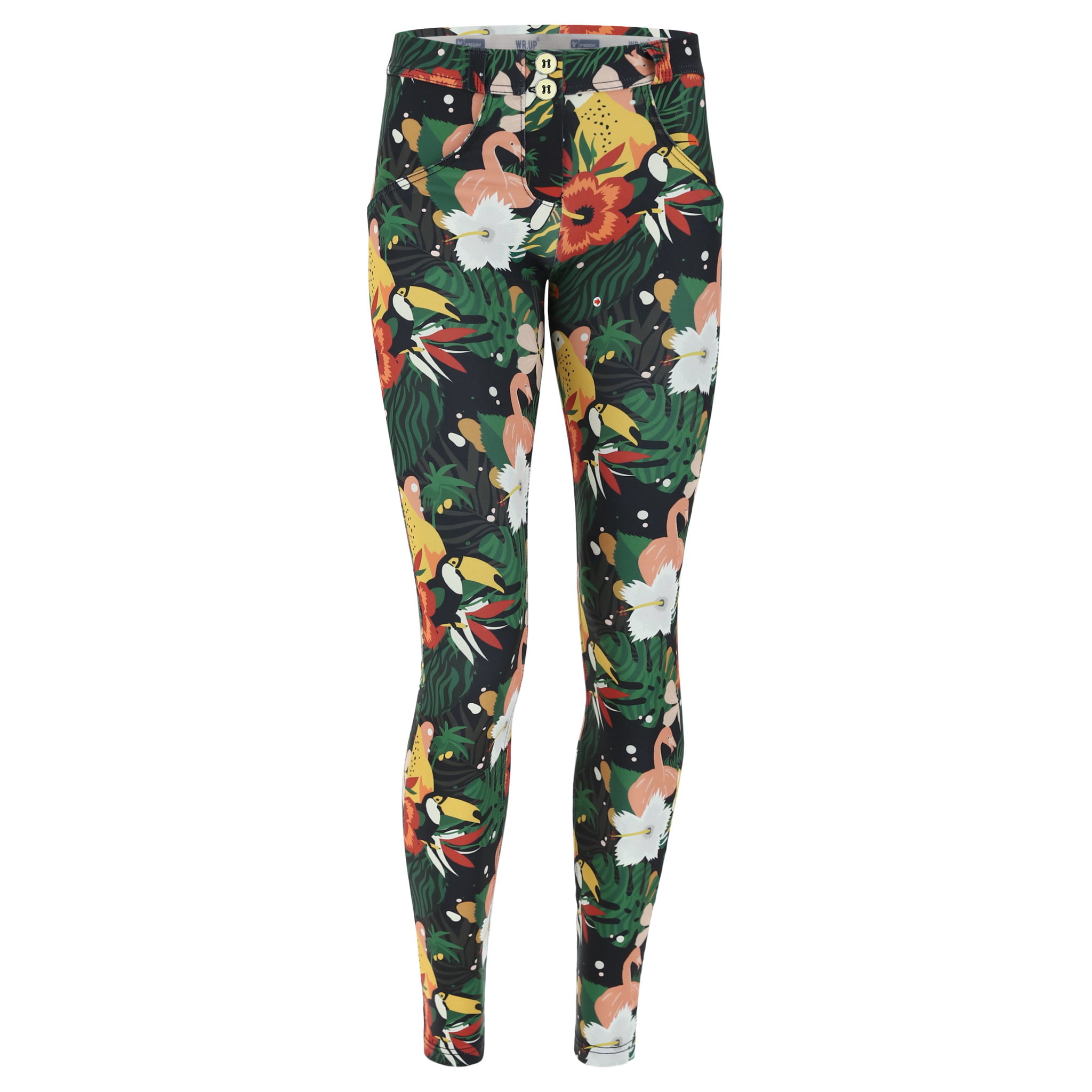 Pantaloni push up WR.UP® tessuto traspirante ecologico floreale