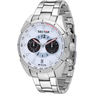 Orologio SECTOR 330 Chrono Acciaio Bianco