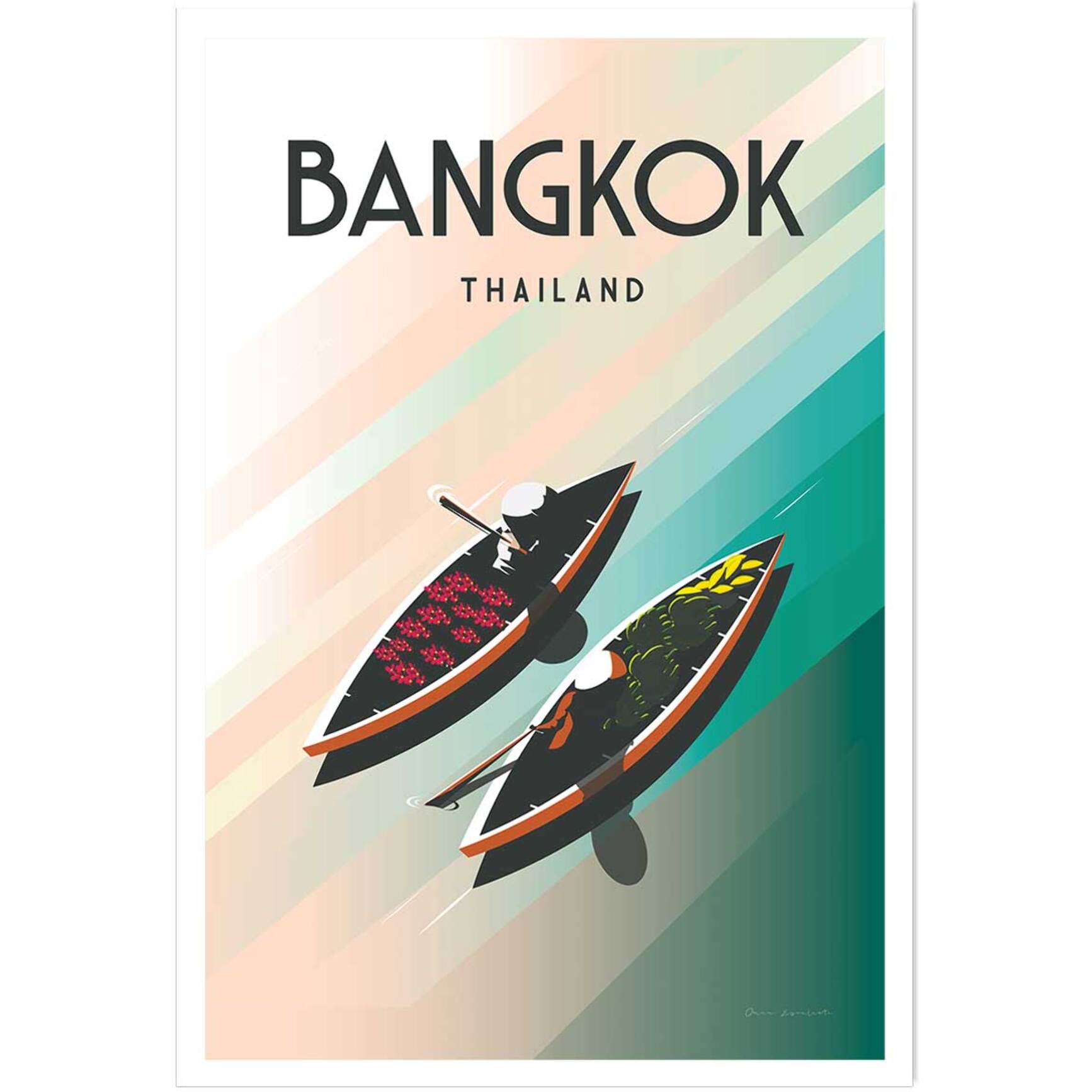 Affiche ville voyage Bangkok Thailand Affiche seule