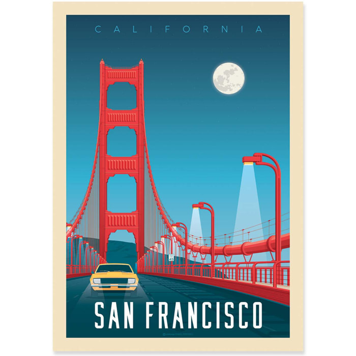 Affiche - San Francisco Version 2 - Olahoop Travel Posters