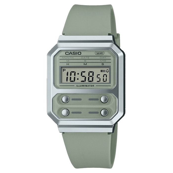 Reloj Casio A100WEF-3AEF Unisex Digital Cuarzo con Correa de Silicona