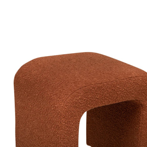 Pouf "Sevi" en bouclette 41x35cm ambre