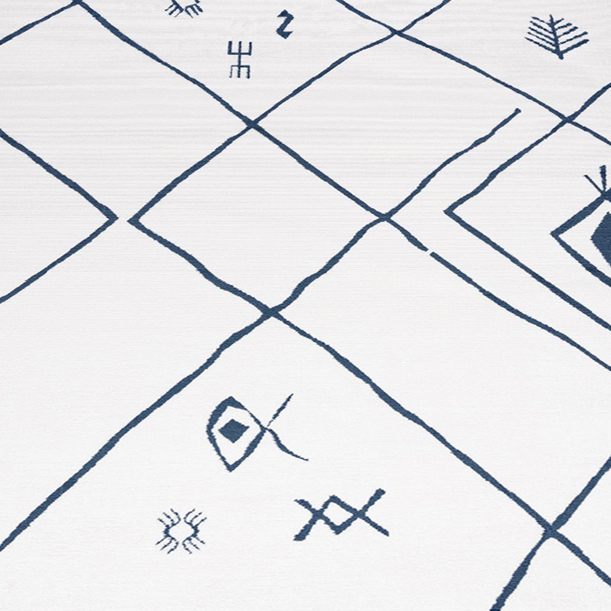 Tapis berbère tissé motif ethnic HAGE