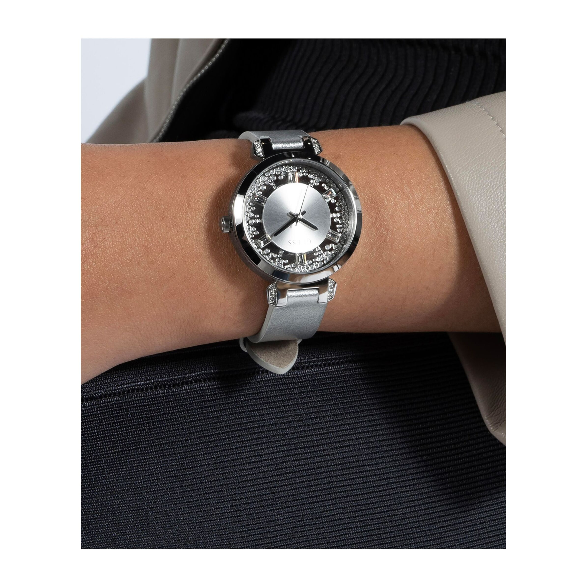 Guess Reloj Analógico De Cuarzo Crystal Clear
