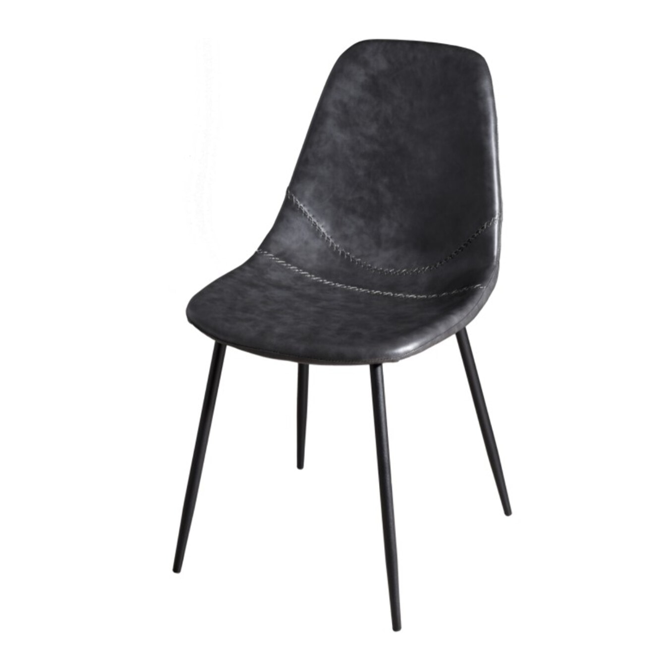 TOM - Lot de 2 chaises JOHN noires