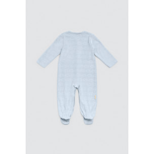 Tutina per neonato a maniche lunghe blu Baby Cosmos