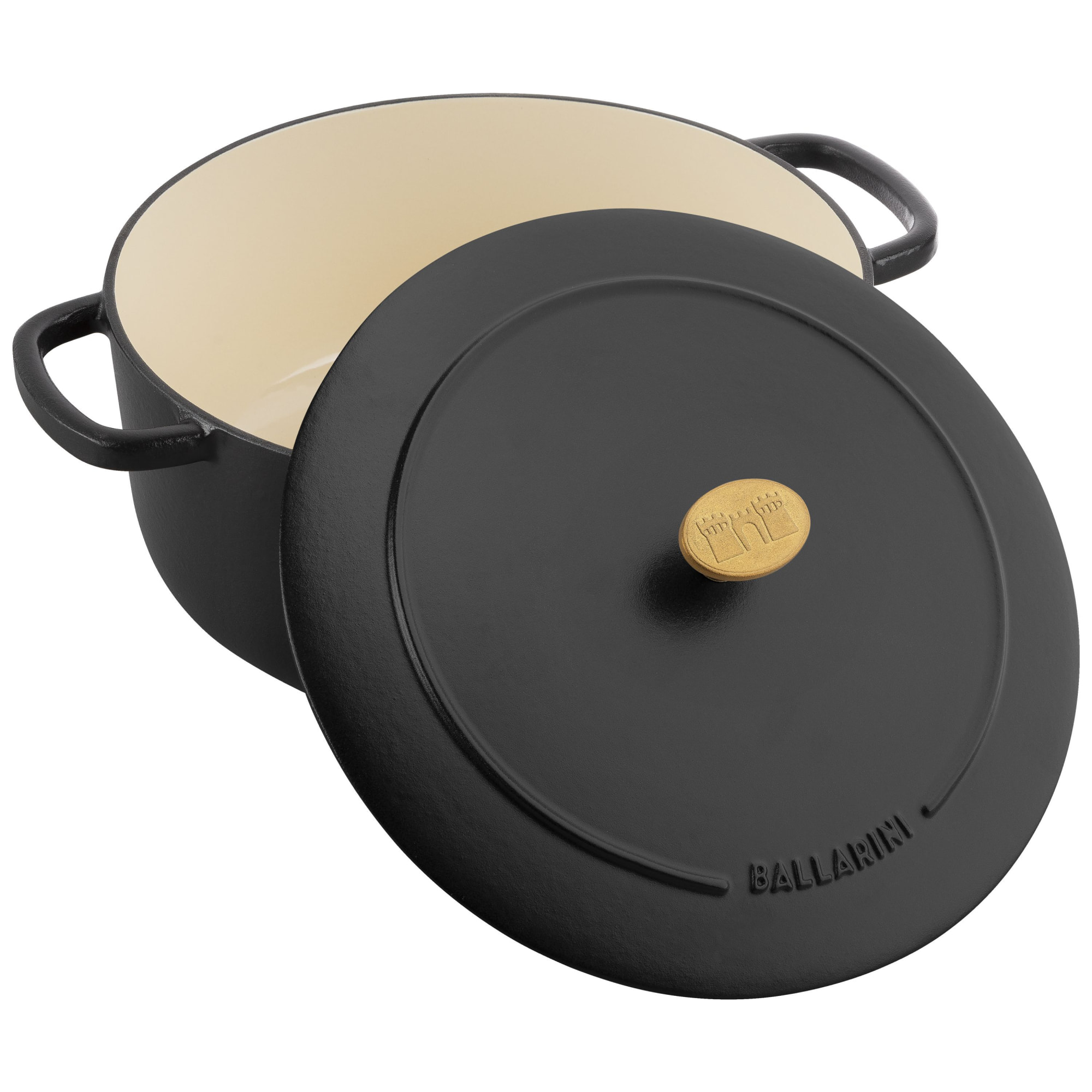Cocotte en fonte Bellamonte, Rond(e), Noir, Fonte, 28 cm